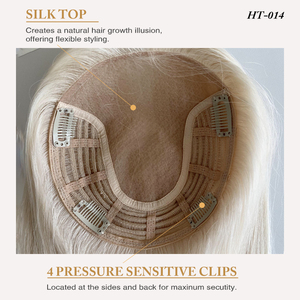 Postizo de Cabello Humano Rubio Platino con Base de Seda 6.5x7, Cabello Virgen Europeo Remy Fino para Mujer, Postizo de Cabello Humano con Parte Superior de Seda en Existencia - Product Image 4