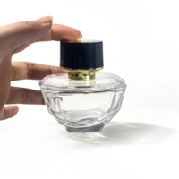 Boîte à parfum vide transparente de forme unique, emballage cosmétique, flacon d'huile essentielle 80 ml, flacon de parfum de luxe transparent