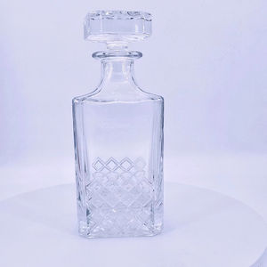 750ml Glasflasche für Whisky Vintage geschnitzte Glas Whisky flaschen Whisky Dekan ter - Product Image 1