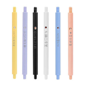 Nouveaux produits stylo Gel rétractable à pointe fine 0.5mm stylo à encre noire étudiants mignon changement Expression cadeau stylo - Product Image 1