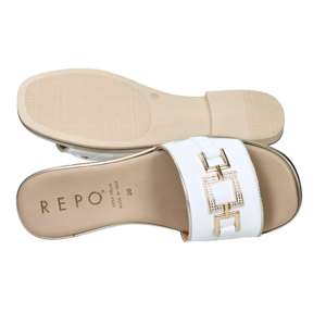 Repo Women's <b>Flat</b> Sandals White 1.5 Cm Heel Size 40 - Product Image 6
