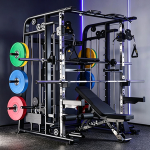 Appareil de musculation multifonctionnel commercial moderne en acier avec système de croisement de câbles et rack à squats JSYM-08 E - Product Image 3