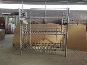 Literas triples de metal baratas de alta calidad para niños y adultos, literas de dos pisos de hierro, tres camas individuales separadas - Product Image 3