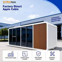 Maisonnette préfabriquée Apple Cabin, directement de l'usine, certifiée CE, pour bureau extérieur, chambre d'hôtes ou utilisation en extérieur.