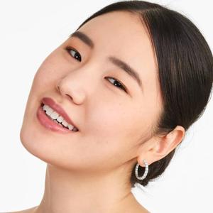 Brilliant 925 Sterling Silver Gold Plated Moissanite Hoop <b>Earrings</b> Premium Designer Luxury Sparkling <b>Fine</b> Jewelry Elegant - Product Image 4