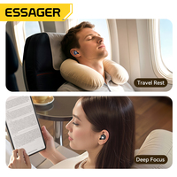 Bouchons d'Oreille en Silicone ESSAGER Y25 45Db Réutilisables, Insonorisés et Réglables, Réduction du Bruit, Idéaux pour le Sommeil et les Voyages