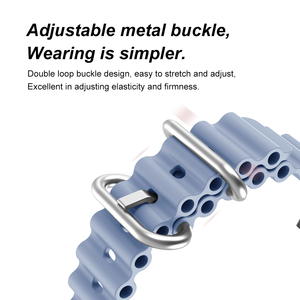 Bracelet de <span class=keywords><strong>montre</strong></span> en silicone style océan, souple, respirant, à libération rapide, durable et léger <span class=keywords><strong>pour</strong></span> montres connectées Charge 3/4/5 (<span class=keywords><strong>homme</strong></span>/femme) - Product Image 5