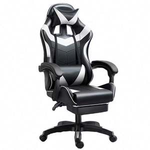 <span class=keywords><strong>Chaise</strong></span> de <span class=keywords><strong>bureau</strong></span> et de jeu <span class=keywords><strong>ergonomique</strong></span> à dossier haut, pivotante et réglable avec appui-tête - Product Image 3
