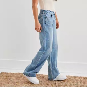Nuevos Jeans de Mezclilla Ligera de Corte Recto, Estilo Boyfriend, Holgados, Casuales, de Algodón, de Cintura Alta, con Decoración Bordada - Product Image 3