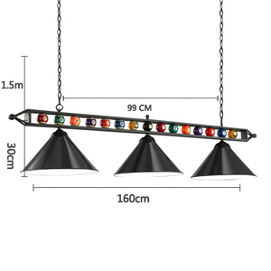 Lampada di Design per Biliardo di Alta Gamma con 3 Teste, Adatta per Tavoli da 8FT e 9FT - Product Image 1