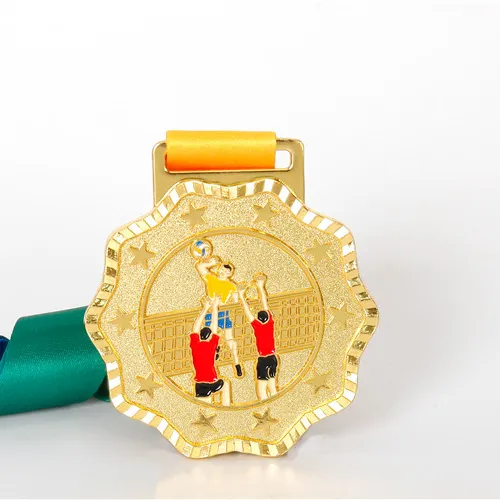 Best China low-price volleyball competition gold silver and bronze medals can customized logo medals