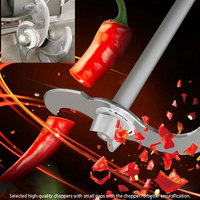 Machine industrielle de découpe, broyage, mélange et hachage de viande pour la fabrication de saucisses, la pâte de poivre et d'ail