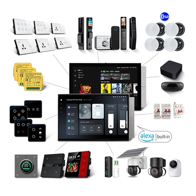 2026 New Style 10 Inch Smart Home Zigbee Gateway Tuya Smart Home Control System Support Alexa Voice Control