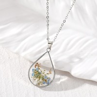 Kalung Bunga Mawar Boho Grosir untuk Wanita, Kalung Bunga Daisy Mawar Kering Vintage