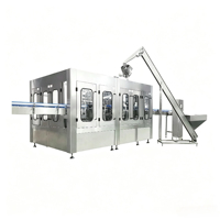 Machines de remplissage automatique de bouteilles d'eau de précision, machine de mise en bouteille 3 en 1 pour la production d'eau minérale en bouteille PET