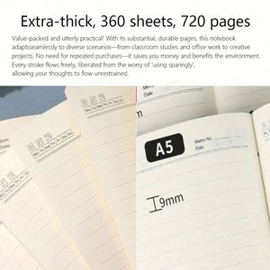 Customized Brand Journal Sewing Hardcover Leather <b>Diary</b> 360 Pages Thick <b>Notebook</b> with Embossed Custom Logo - Product Image 4