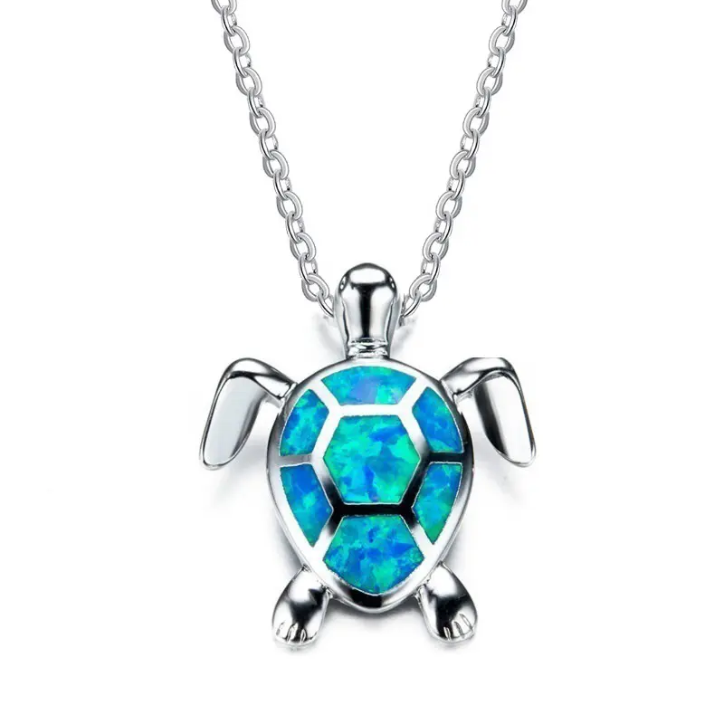 Fashion Sea Turtle Pendant Necklace Earrings Ring For Women Girls Summer Jewelry