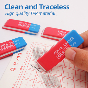 Hot Bán Mềm 2B Màu Tẩy Không Độc Hại Hình Chữ Nhật Màu Đỏ + Màu Xanh Tẩy Tùy Chỉnh Khuyến Mại Văn Phòng Tẩy - Product Image 3