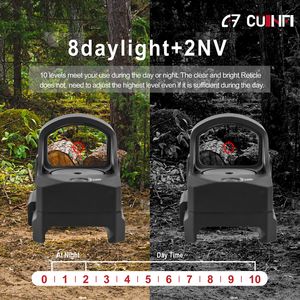 Cuinfi 1x24x17 Reflex Multi-Reticle Motion Awake 8 Daglicht + 2NV 10 Helderheidsniveaus Mini Open Red Dot voor Jacht - Product Image 6