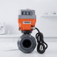 Vanne à boisseau sphérique double union électrique Radiant DN32 PVC PN10 OEM pour eau à température moyenne RDNT-291 Garantie 1 an