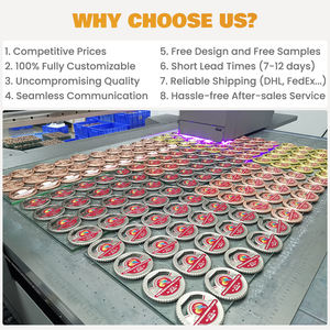 도매 사용자 정의 금속 자원 봉사 묵주 골든 레이싱 메달 - Product Image 5