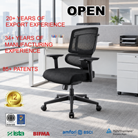 Chaise de bureau ergonomique en maille avec accoudoirs 3D, soutien lombaire réglable, dossier inclinable et siège en mousse pour espace de travail professionnel GTChair