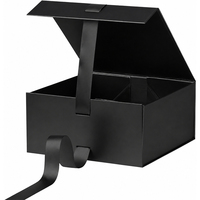 Boîte cadeau magnétique pliable de luxe personnalisée avec ruban, boîte d'emballage rigide en carton pour chapeaux et vêtements, logo OEM