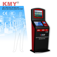 Kiosque d'auto-enregistrement à l'aéroport, acier laminé à froid multicolore, écran tactile capacitif, scanner de passeport, lecteur de code-barres, carte d'embarquement