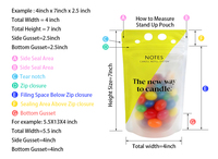 Sachets plats en mylar personnalisés avec impression numérique, sachets debout en plastique, sachets en feuille d'aluminium thermoscellables pour l'emballage de boîtes mystère