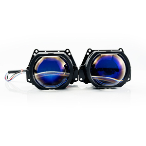 Para <span class=keywords><strong>BMW</strong></span> para Honda accesorios de coche 3 pulgadas cuadrado Bi-LED proyector lente faro lente ópticamente transparente 12V 6000K Color Temp New Co - Product Image 1