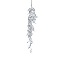 Décorations de Noël transfrontalières : Pendentifs en forme de feuilles, longues décorations suspendues, ambiance festive haut de gamme, arrangements de mariage