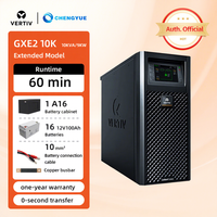 Vertiv Liebert GXE2 10KVA UPS Online Cadangan Panjang Fase Tunggal 220V Gelombang Sinus Hitam Pemasangan Menara Baterai Asam Timbal untuk Jaringan