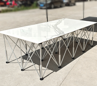 Table en acier inoxydable en alliage d'aluminium opération multifonctionnelle Table de travail du bois pliable Spider Leg Workbench