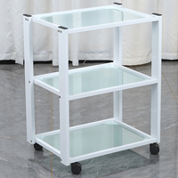 Chariot de salon de beauté rose, équipement de mobilier de salon, chariot de coiffeur rose