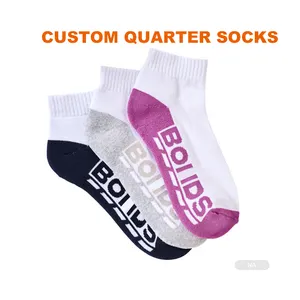 Socks Men Design OEM Fashion Dress Socks Custom Logo Mens Basketball Socks Design White Black 100% Cotton Bamboo Crew Sport Socks For Elites Man