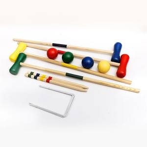 Ensemble <span class=keywords><strong>de</strong></span> <span class=keywords><strong>croquet</strong></span> en bois coloré pour le plaisir en famille en plein air avec maillets, boules et sac <span class=keywords><strong>de</strong></span> transport pour les jeux <span class=keywords><strong>de</strong></span> jardin - Product Image 5