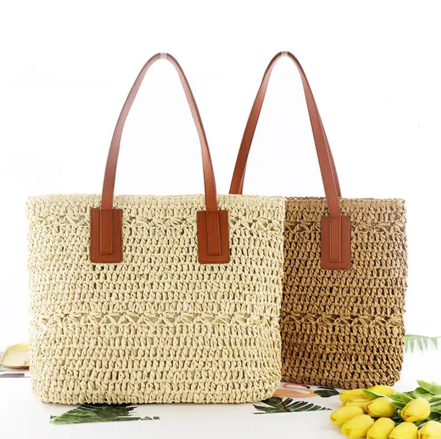 Fashion Woven Women's Shoulder Bag Beach Straw Large Capacity Handbag Purses and Handbags Ladies Tote Handbag for women