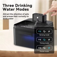 Fontaine à eau automatique carrée pour animaux de compagnie de 2,2 L, fontaine à eau pour chats avec capteur infrarouge pour chats d'intérieur, chiots, etc.
