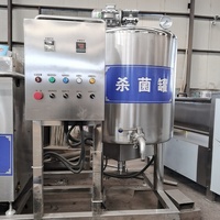 Petit réservoir vertical de pasteurisation du lait, haute productivité 100L/h, pasteurisateur automatique de liquide pour tartelettes aux œufs