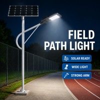 Lampu Jalan Tenaga Surya Terintegrasi Hibrida Pengiriman Cepat Putih Hangat 100W 200W Lampu Jalan Lapangan Olahraga Sekolah