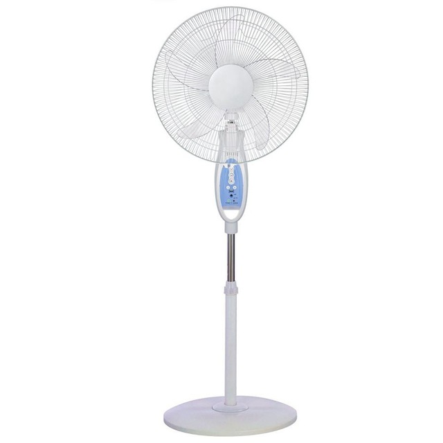 16 Inch Solar Power Energy Saving AC DC Stand Fans Electric Solar Fan Emergency Rechargeable  Light Solar Table Fan