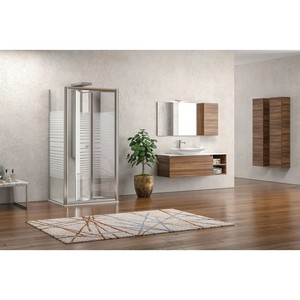 Box Doccia Moderno a 3 Lati Kamalu KM4000S 70x90x70 con Schermo Pieghevole, Vetro Serigrafato, Altezza 180 cm, Piatto Rettangolare, Telaio in Alluminio - Product Image 6