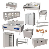 Peralatan Dapur Komersial Lubo Set Lengkap Perlengkapan Restoran Stainless Steel untuk Hotel Sekolah Rumah Sakit Desain Modern Bersertifikasi CE ISO