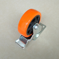 Roues de chariot en caoutchouc industriel de 100mm 4 pouces pour le projet d'établi Roulettes verrouillables pivotantes Roues pivotantes robustes avec frein