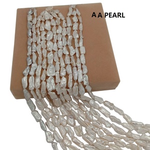 'Perla natural, 10x25mm gran <span class=keywords><strong>biwa</strong></span> forma Barroca keshi perla suelta de agua dulce en hebra. - Product Image 2