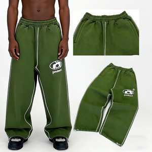 <span class=keywords><strong>Pantaloni</strong></span> Sportivi da <span class=keywords><strong>Uomo</strong></span> Personalizzati di Alta Qualità, 500 Gsm, Gamba Larga, Gamba Dritta, Oversize, in Cotone Pesante - Product Image 1