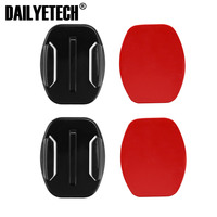 Supports adhésifs pour GoPro 7 6 5 4 3 supports plats incurvés 3M coussinets collants pour Go Pro Xiaomi Yi SJCAM Action caméra casque planche