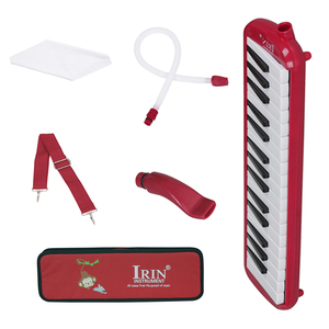 Melódica de <span class=keywords><strong>32</strong></span> <span class=keywords><strong>Teclas</strong></span>, Estilo Piano, con Boquilla, Tubos y Estuche Rígido, Regalo para Niños, Color Rojo - Product Image 6