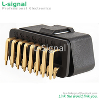 PCB Mount Automotive OBD2 16Pin 90 Degree Male Plug Connector für Truck