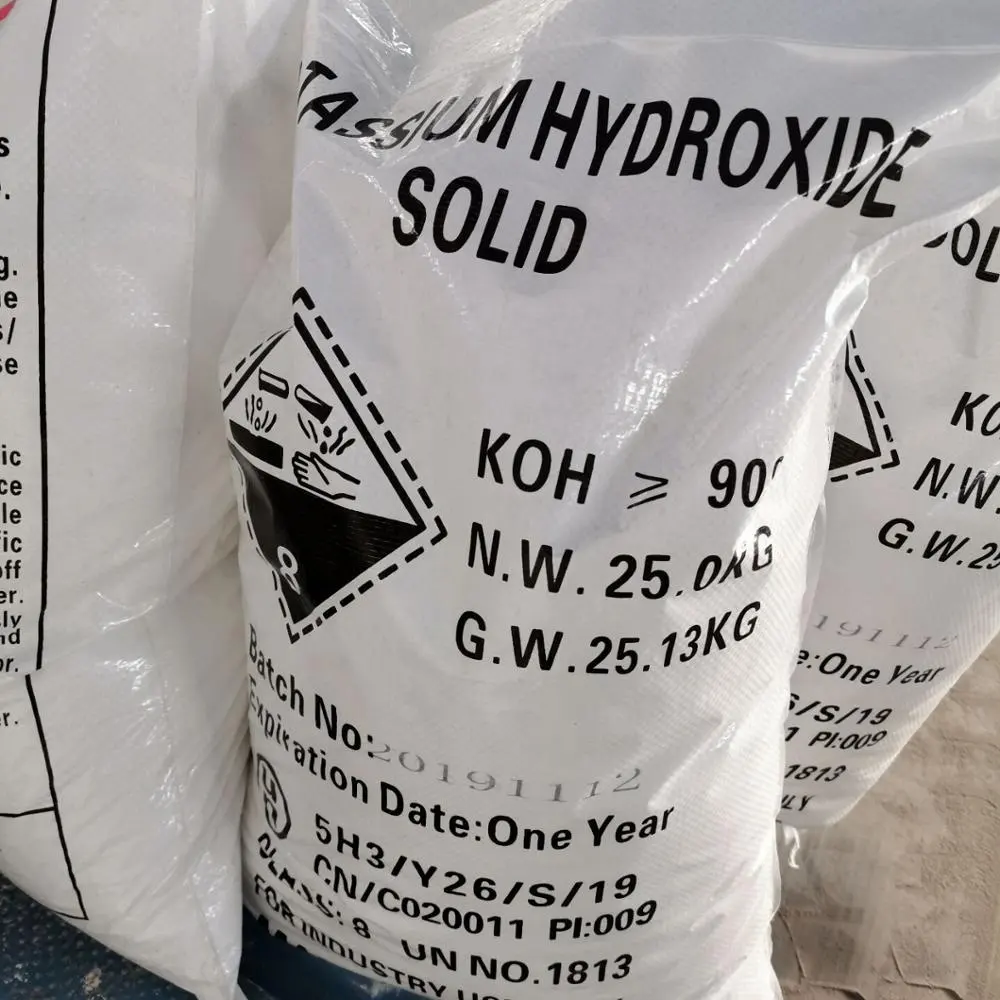 90% min Kalium hydroxid flocken/Feststoff
